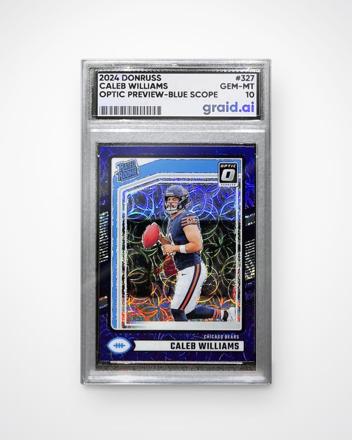 Caleb Williams, graded and slabbed by Graid Ai
