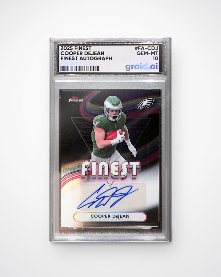 Cooper DeJean, graded and slabbed by Graid Ai
