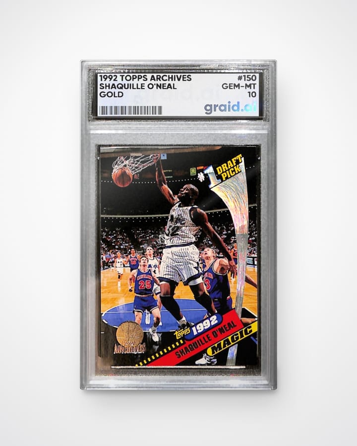 Shaquille O'Neal, graded and slabbed by Graid Ai
